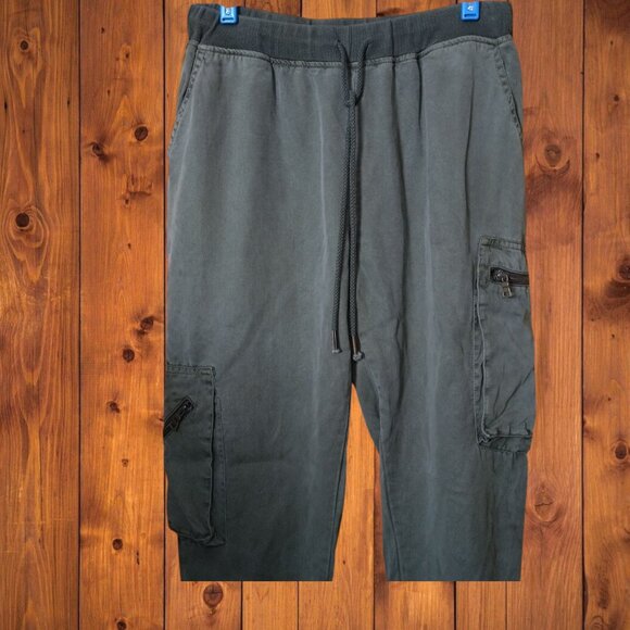 Young Fabulous & Broke Women's Small Green Cargo Jogger Pull On Pants Utility - Picture 4 of 6